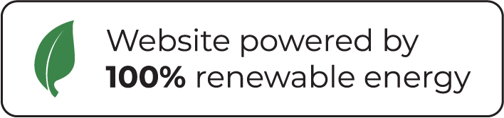 powered by 100% renewable energy